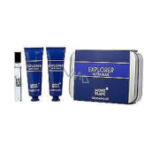 Explorer Blue parfémovaná voda 7,5 ml + krém na pleť 30 ml + čistící gel na pleť 30 ml, dárková sada pro muže