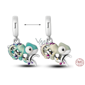 Charms Sterling Silber 925 Thermo - Chamäleon, farbwechselndes Tier, Armband-Anhänger