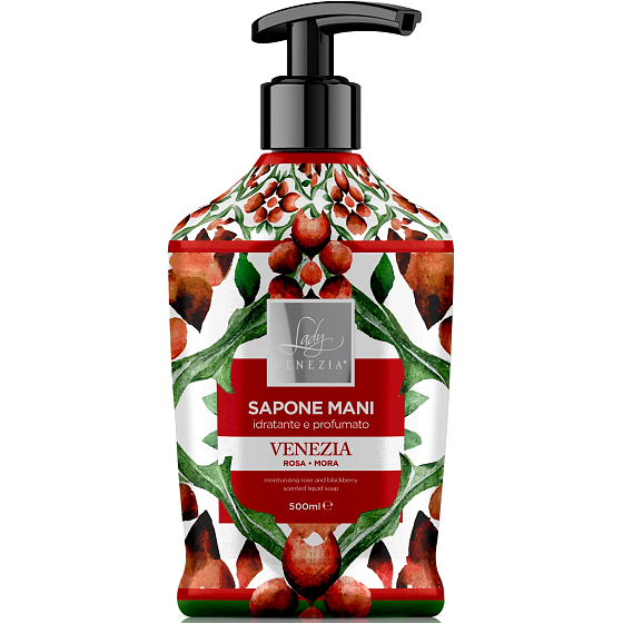 Dame Venezia Venezia Rosa & Mora - Rose und Mora Flüssigseife 500 ml Spender