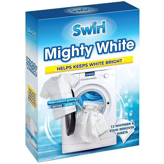 Swirl Mighty White Waschmaschinentücher zum Bleichen 12 Stück