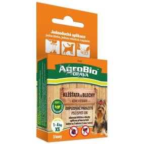 AgroBio Atak Ektosol XS Natürliches Parasitenschutzmittel für Hunde 1 - 3 kg, in Form von Spot On