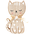 Katze aus Holz 15 cm