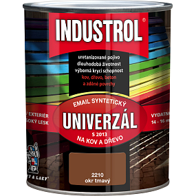 Industrol S2013 universell glänzende Oberflächenfarbe für Metall und Holz, 2210 okr dunkel, 600 ml