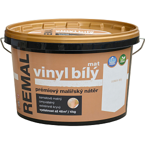 REMAL Vinyl weiß matt abwaschbare Farbe für Wände 4 kg