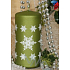 Lima Snowflake Kerze hellgrün Zylinder 60 x 120 mm 1 Stück