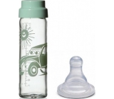 Simax Baby Glasflasche mit Silikonsauger 250 ml verschiedene Motive und Farben