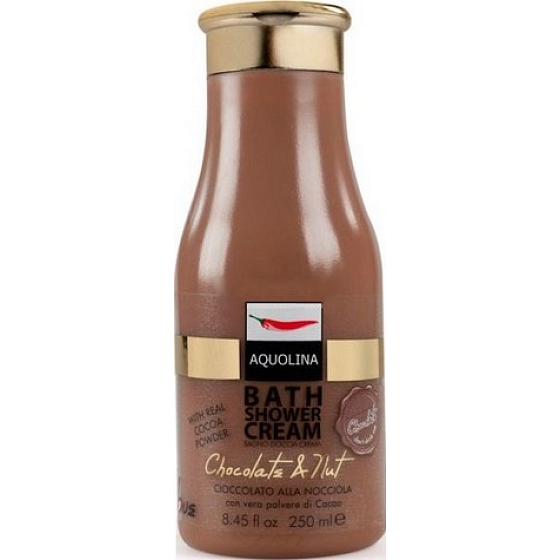 Aquolina Bath Shower Cream Cremiges Duschgel mit dem Duft von Schokolade und Nuss 250 ml