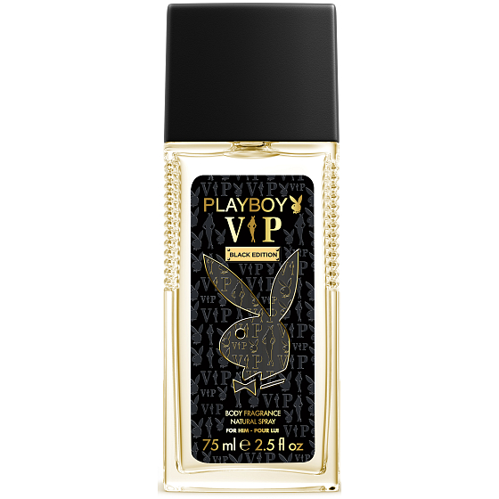 Playboy Vip Black Edition für Ihn parfümiertes Deodorantglas für Männer 75 ml