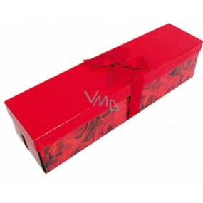 Angel Folding Geschenkbox mit Band für eine Flasche rote Rosen, 34 x 9,5 x 9,5 cm