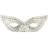 Maske mit glitzernden Katzenaugen Silber für Erwachsene geeignet 1 Stück