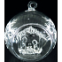 Glaskugel mit Krippe 9 cm