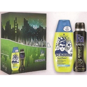 Schauma Teen Superpower Haarshampoo 250 ml + Sport Double Power Deo Spray 150 ml, Kosmetikset für Männer