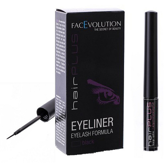 HairPlus FacEvolution Pflegender, schnell trocknender, flüssiger Eyeliner mit Wachstumsserum Schwarz 1,5 ml