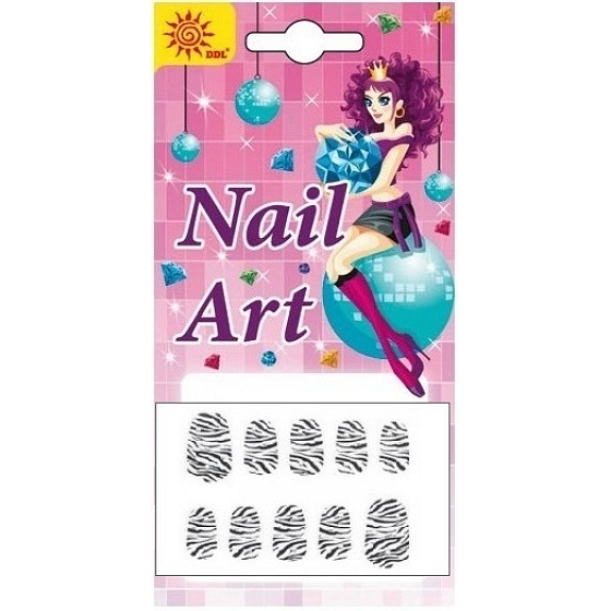 Selbstklebende Nageldekorationen schwarz 09 16 x 8 cm 1280