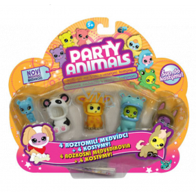 EP Line Party Animals Teddybär 4 Stück + Kostüm 4 Stück, empfohlen ab 5 Jahren