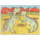 Wassermalerei Dinosaurier Nr. 3 28 x 21 cm