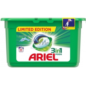 Ariel 3in1 Mountain Spring Gelkapseln zum Waschen von Kleidung 11 Stück 297 g