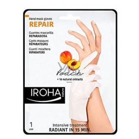 Iroha Repair Regenerierende Maske für Hände und Nägel mit Pfirsichserum 2 x 9 ml