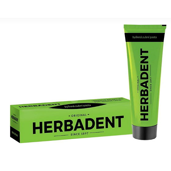 Herbadent Original Bio Kräuterzahnpasta gegen Parodontitis, Zahnfleischschutz und Schutz gegen Karies 100 g