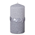 Arome Star Band Kerze Silber Zylinder 60 x 120 mm 260 g