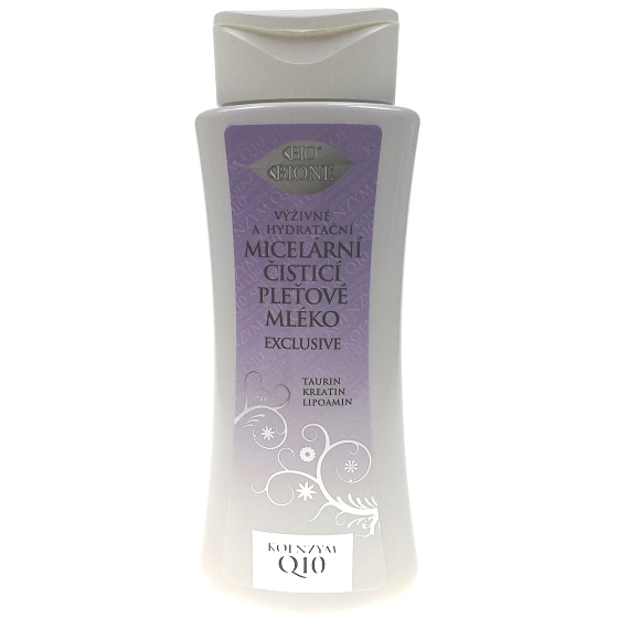 Bione Cosmetics Exclusive & Q10 nährende und feuchtigkeitsspendende Mizellen-Reinigungslotion für alle Hauttypen 255 ml