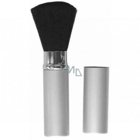 Diva & Nice Kosmetikpinsel mit synthetischer Borstenkappe silber groß 12 cm