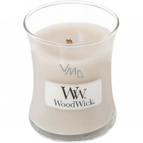 WoodWick Smoked Jasmine Duftkerze mit Holzdocht und Deckel Glas klein 85 g