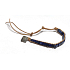 Lapis Lazuli Lederarmband Naturstein, handgefertigt, Verschluss, quadratisch 4 x 4 mm / 14 + 6,5 mm, Harmonie Stein