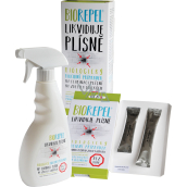 Bio Repel Biologisches Produkt zur Schimmelbekämpfung auf Wänden und Putz - Smart-Schwamm 1 g + 2 g + Bio Repel Spray 500 ml, Set