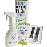 Bio Repel Biologisches Produkt zur Schimmelbekämpfung auf Wänden und Putz - Smart-Schwamm 1 g + 2 g + Bio Repel Spray 500 ml, Set