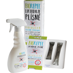 Bio Repel Biologisches Produkt zur Schimmelbekämpfung auf Wänden und Putz - Smart-Schwamm 1 g + 2 g + Bio Repel Spray 500 ml, Set