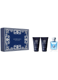 Versace pour Homme Eau de Toilette 50 ml + After Shave Balm 50 ml + Hair and Body Shampoo 50 ml, Geschenkset für Männer
