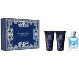 Versace pour Homme Eau de Toilette 50 ml + After Shave Balm 50 ml + Hair and Body Shampoo 50 ml, Geschenkset für Männer