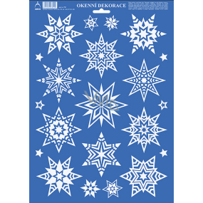 Bogen Weihnachtsaufkleber, Fensterfolie ohne Kleber Sterne 35 x 25 cm
