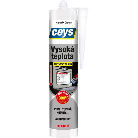 Ceys Silikonacetat hohe Temperaturen, schwarz, 280 ml