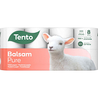 Dieser Balsam Pure 3-lagiger Toilettenpapier, 8 Rollen, 18 m Rolle