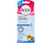 Veet Wachsstreifen mit einem Streifen im Gesicht 20 Stück + Pefect Finish Servietten 4 Stück