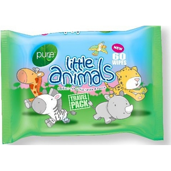 Pure Little Animals Reinigungstücher für Hände und Gesicht 60 Stück