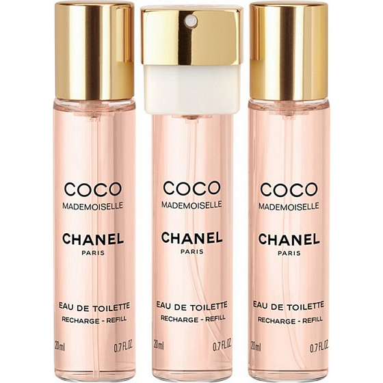 Chanel Coco Mademoiselle Eau de Toilette Nachfüllung für Frauen 3 x 20 ml