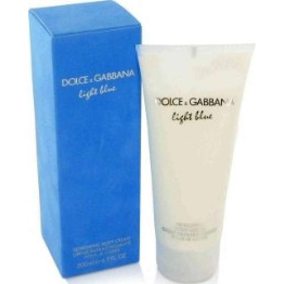 Dolce & Gabbana Hellblaue Körpercreme für Frauen 200 ml