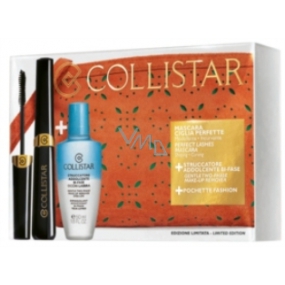 Collistar Perfect Lashes Mascara 9 ml + 2-Phasen-Make-up-Entferner 50 ml + Orangenbeutel, Kosmetikset