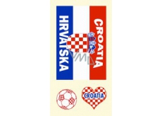 Arch Tattoo Aufkleber auf Gesicht und Körper Kroatien Flagge 2 Motiv