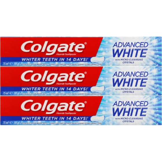 Colgate Advanced Whitening Zahnpasta 3 x 75 ml