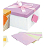 Angel Folding Geschenkbox mit Band rosa 25 x 25 x 14,5 cm 1 Stück