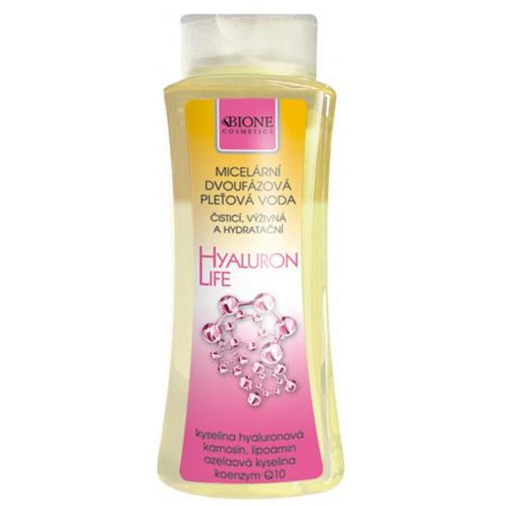 Bione Cosmetics Hyaluron Life mit Hyaluronsäure-Mizellen-Zweiphasen-Lotion für alle Hauttypen 255 ml