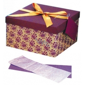 Anděl Faltbare Geschenkbox mit Band ganzjährig gelb-lila 22 x 22 x 13 cm