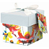 Angel Folding Geschenkbox mit Band Blumen 7 x 7 x 7 cm