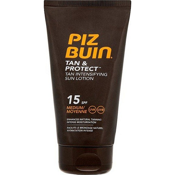 Piz Buin Tan & Protect SPF15 Schutzmilch beschleunigt den Bräunungsprozess um 150 ml