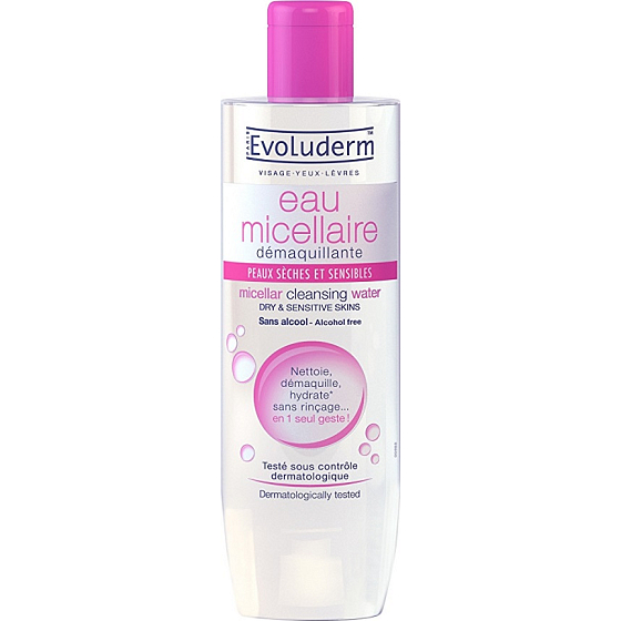 Evoluderm Micellar Cleansing Water 250 ml reinigendes Micellar-Wasser für trockene und empfindliche Haut