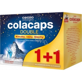 Cemio ColaCaps Doppelkapseln mit Vitamin C 75 + 75 Stück, Geschenkbox